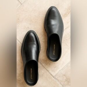 Jenni Kayne  Black Leather Lug Mule